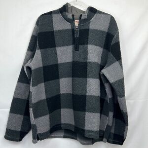 Wrangler Authenticator Quarter Zip Black and Gray fleece Shacket size XL